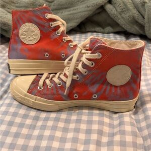 Converse Tie-Dye Red and Blue High-Tops
